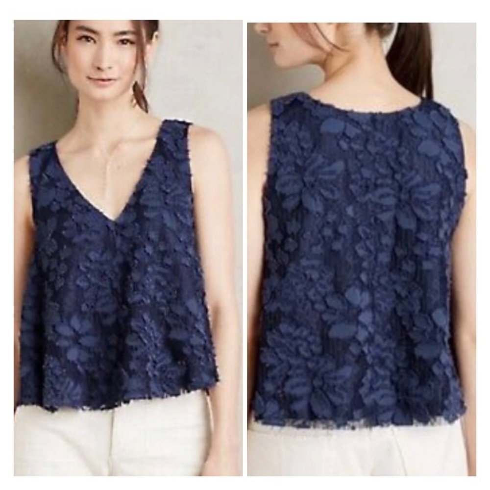 NWT! Anthropologie Maeve Kenia Swing Cropped Top